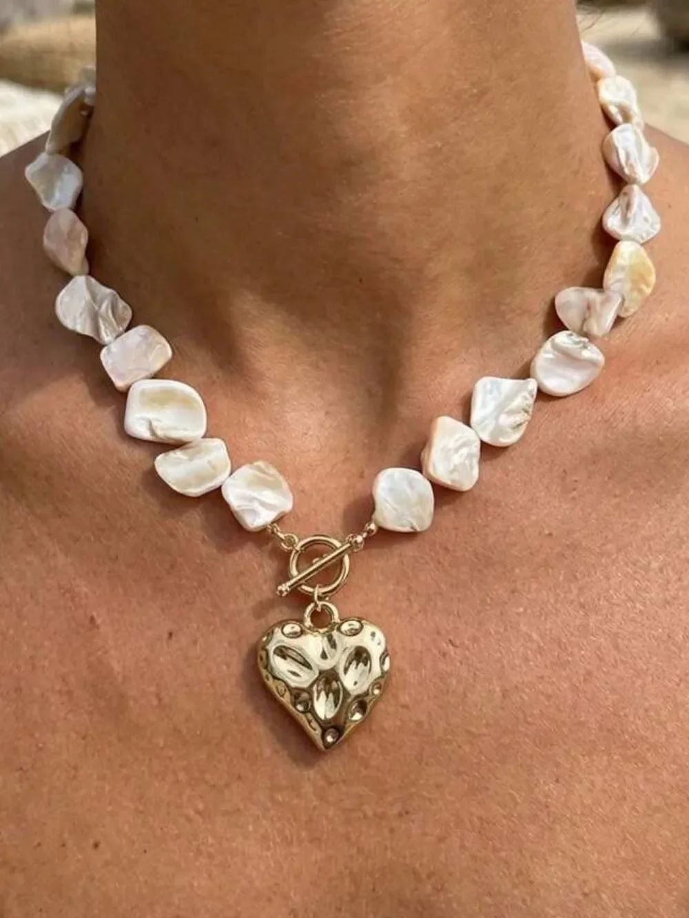 Heart Pearl Necklace N2257